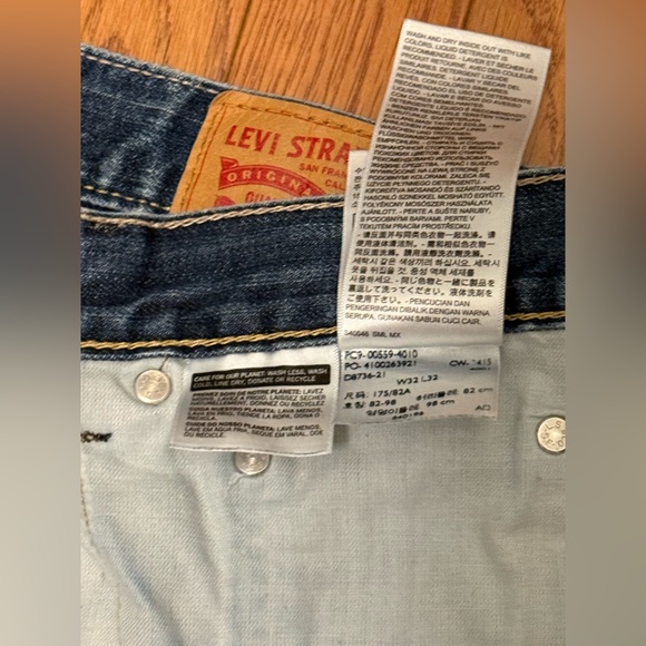 Levis 559 Mens 32x32 Denim Blue Jeans Relaxed Fit Straight Leg Medium Wash - Picture 4 of 10